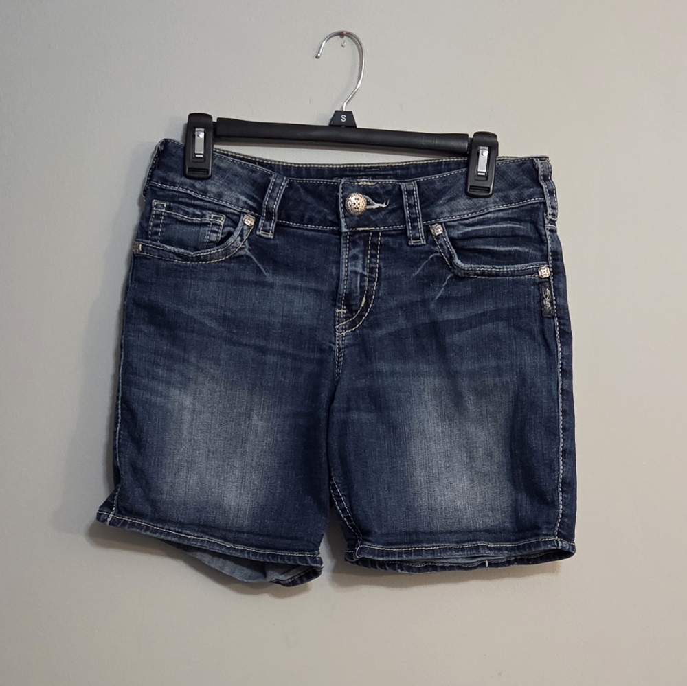 Silver Jeans Co Suki Denim Blue Women's Shorts Size 29